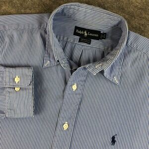 Ralph Lauren Yarmouth Men's 17 Blue Stripe Button Down Shirt